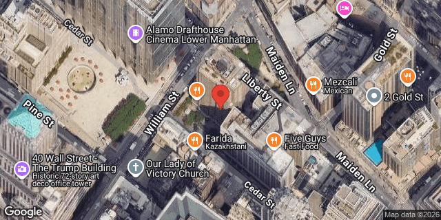 Aerial map of 10 LIBERTY STREET, Manhattan
