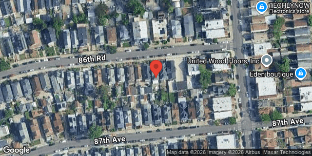 Aerial map of 139-60 86 ROAD, Queens