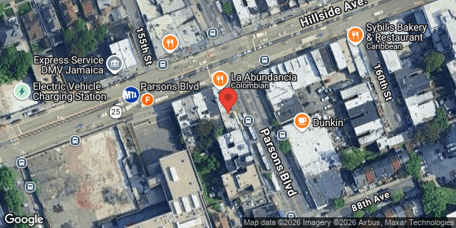 Aerial map of 153-40 HILLSIDE AVENUE, Queens