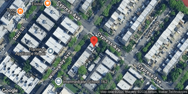 Aerial map of 1416 WILLOUGHBY AVENUE, Brooklyn