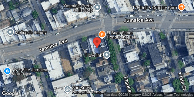 Aerial map of 172-26 JAMAICA AVENUE, Queens