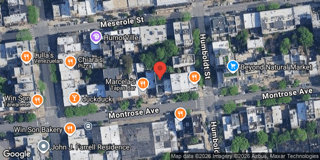 Aerial map of 177 MONTROSE AVENUE, Brooklyn