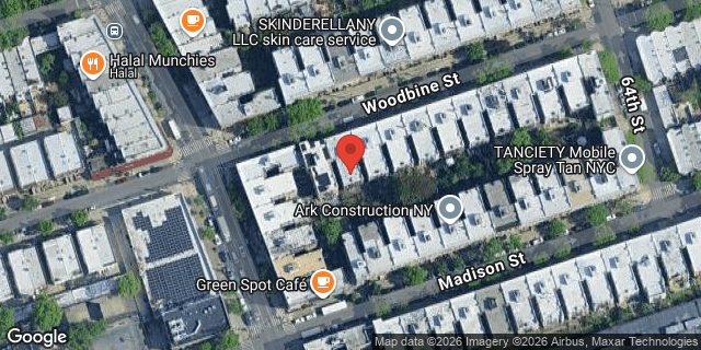 Aerial map of 61-16 WOODBINE STREET, Queens