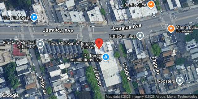 Aerial map of 177-02 JAMAICA AVENUE, Queens