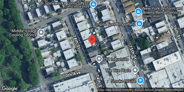 Aerial map of 69-63 74 STREET, Queens
