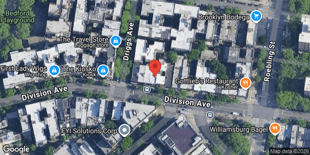 Aerial map of 151 DIVISION AVENUE, Brooklyn