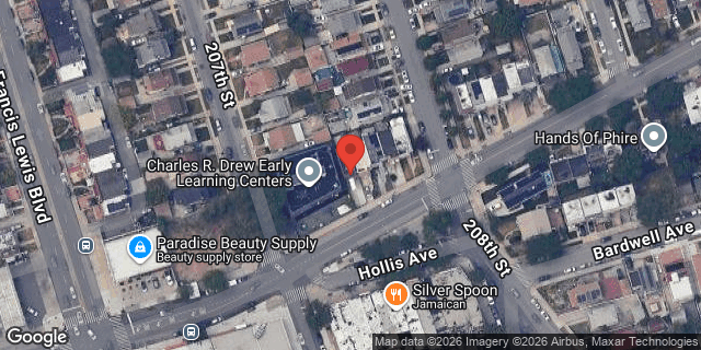 Aerial map of 207-11 HOLLIS AVENUE, Queens