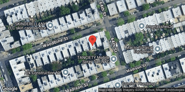 Aerial map of 61-44 WOODBINE STREET, Queens