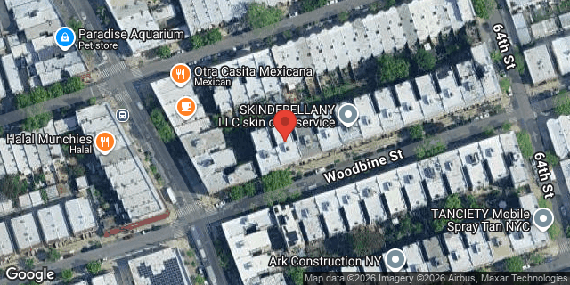 Aerial map of 61-15 WOODBINE STREET, Queens