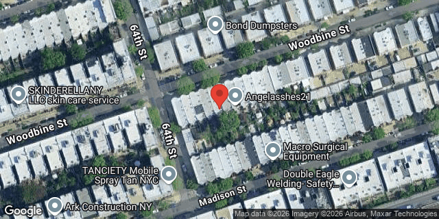 Aerial map of 64-10 WOODBINE STREET, Queens