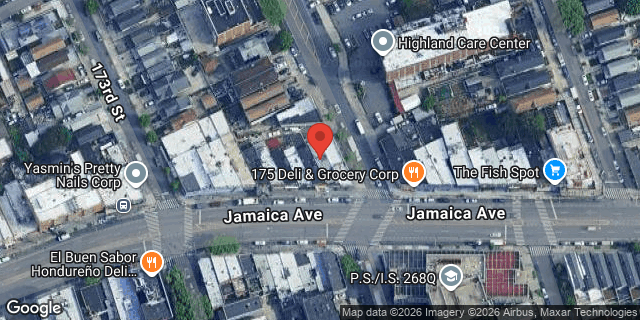 Aerial map of 173-29 JAMAICA AVENUE, Queens