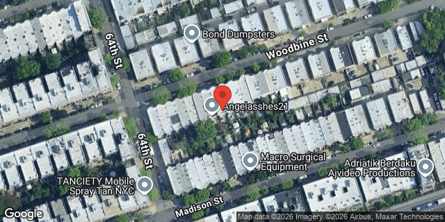 Aerial map of 64-16 WOODBINE STREET, Queens
