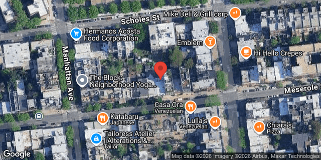 Aerial map of 137 MESEROLE STREET, Brooklyn