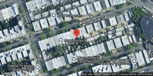 Aerial map of 64-24 WOODBINE STREET, Queens