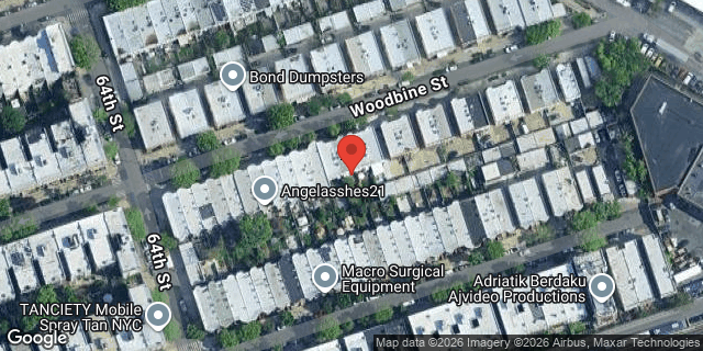 Aerial map of 64-26 WOODBINE STREET, Queens
