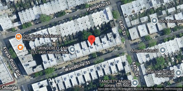 Aerial map of 61-39 WOODBINE STREET, Queens
