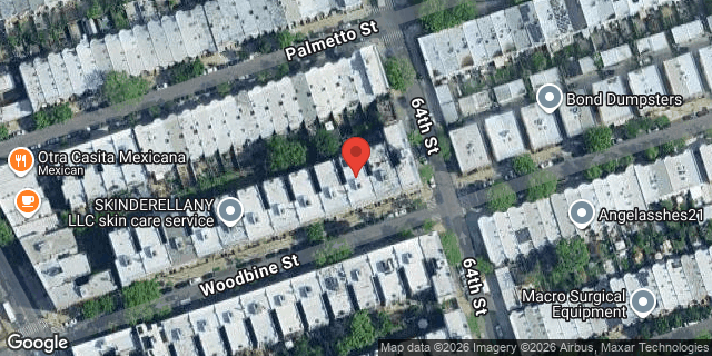 Aerial map of 61-43 WOODBINE STREET, Queens
