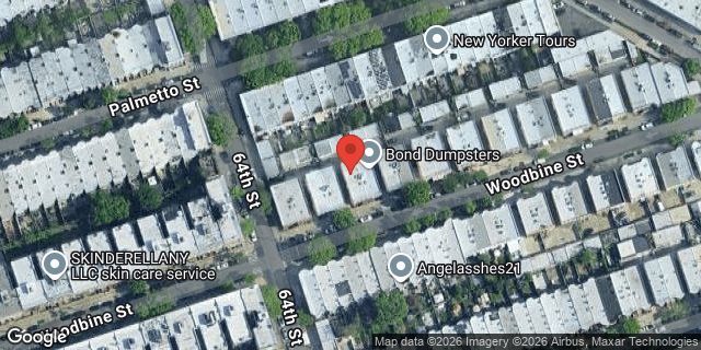 Aerial map of 64-11 WOODBINE STREET, Queens
