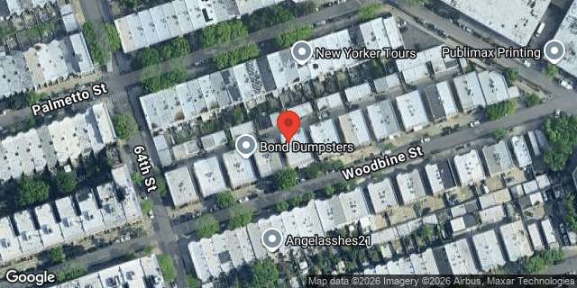 Aerial map of 64-21 WOODBINE STREET, Queens