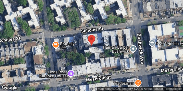 Aerial map of 200 SCHOLES STREET, Brooklyn