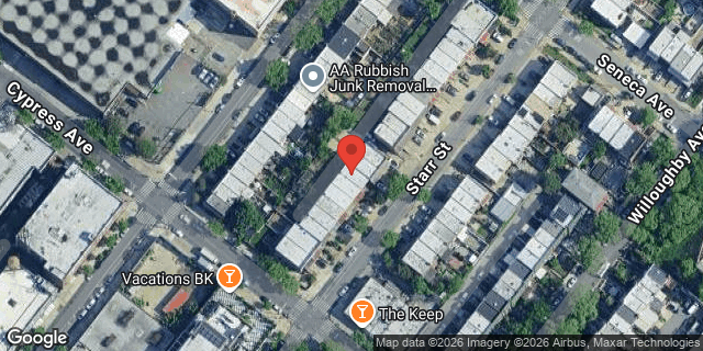 Aerial map of 1719 STARR STREET, Queens