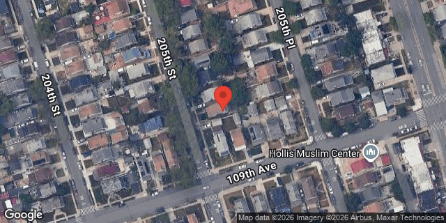 Aerial map of 104-39 205 STREET, Queens