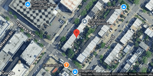 Aerial map of 17-14 TROUTMAN STREET, Queens