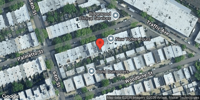 Aerial map of 64-22 PALMETTO STREET, Queens