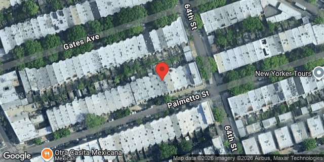Aerial map of 61-45 PALMETTO STREET, Queens