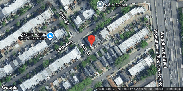 Aerial map of 89-02 74 AVENUE, Queens
