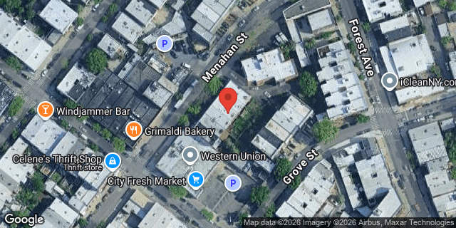 Aerial map of 21-18 MENAHAN STREET, Queens