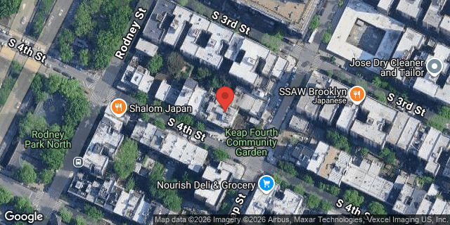 Aerial map of SOUTH 4 STREET, Brooklyn