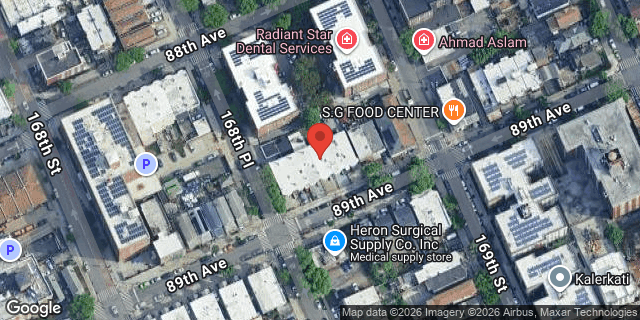 Aerial map of 168-35 89 AVENUE, Queens