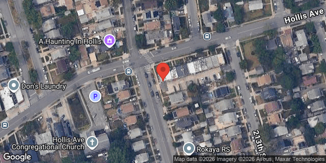 Aerial map of 212-04 HOLLIS AVENUE, Queens