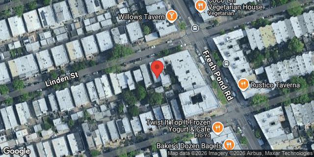 Aerial map of 60-68 LINDEN STREET, Queens
