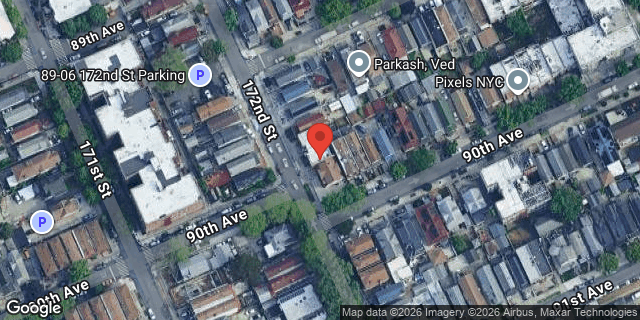 Aerial map of 89-27 172 STREET, Queens