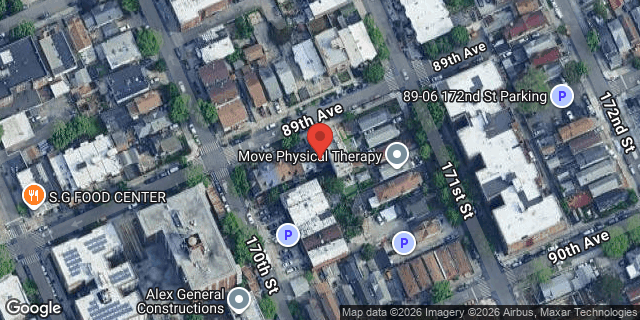 Aerial map of 170-12 89 AVENUE, Queens