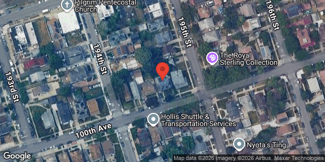 Aerial map of 194-11 100 AVENUE, Queens