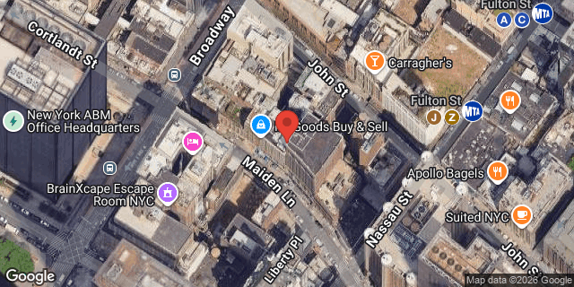 Aerial map of 9 MAIDEN LANE, Manhattan