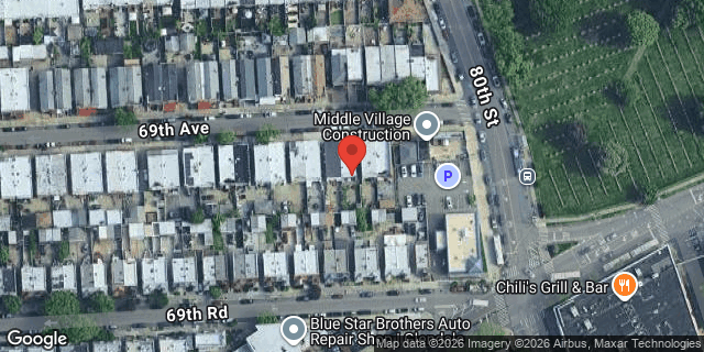 Aerial map of 79-62 69 AVENUE, Queens