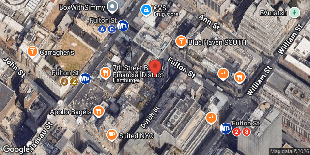 Aerial map of 114 FULTON STREET, Manhattan