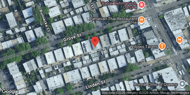Aerial map of 60-48 GROVE STREET, Queens