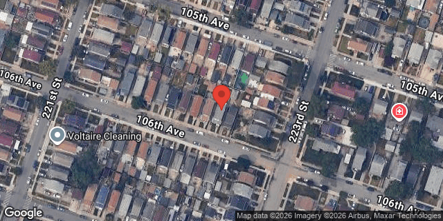 Aerial map of 221-31 106 AVENUE, Queens