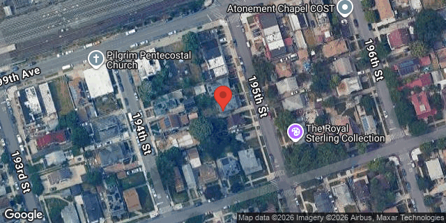 Aerial map of 99-16 195 STREET, Queens