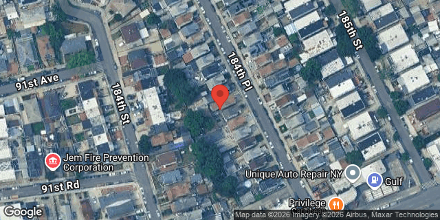 Aerial map of 90-44 184 PLACE, Queens