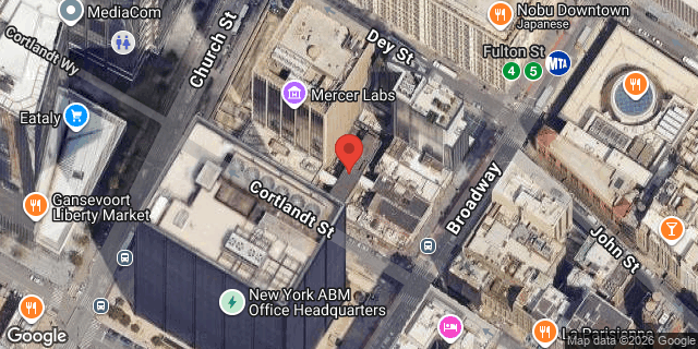 Aerial map of 10 CORTLANDT STREET, Manhattan