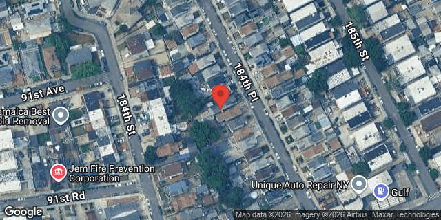 Aerial map of 90-40 184 PLACE, Queens