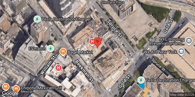 Aerial map of 52 BEEKMAN STREET, Manhattan
