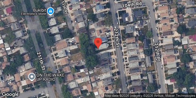 Aerial map of 104-42 212 STREET, Queens