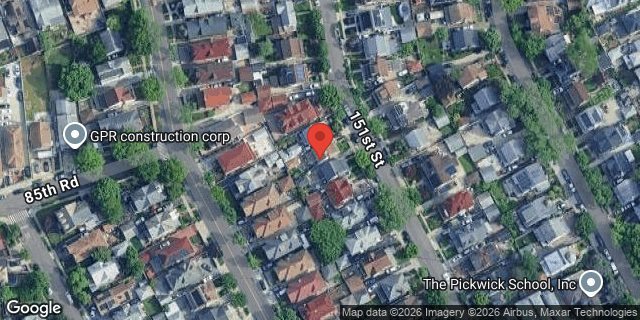 Aerial map of 85-38 151 STREET, Queens